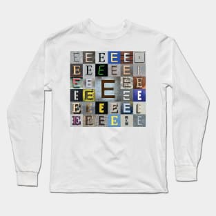 Nick's Type Art: E Long Sleeve T-Shirt